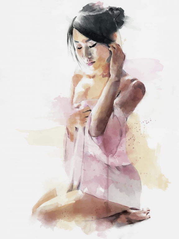 Asian watercolor