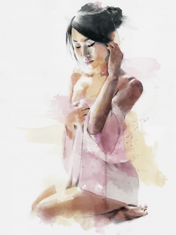 Asian watercolor