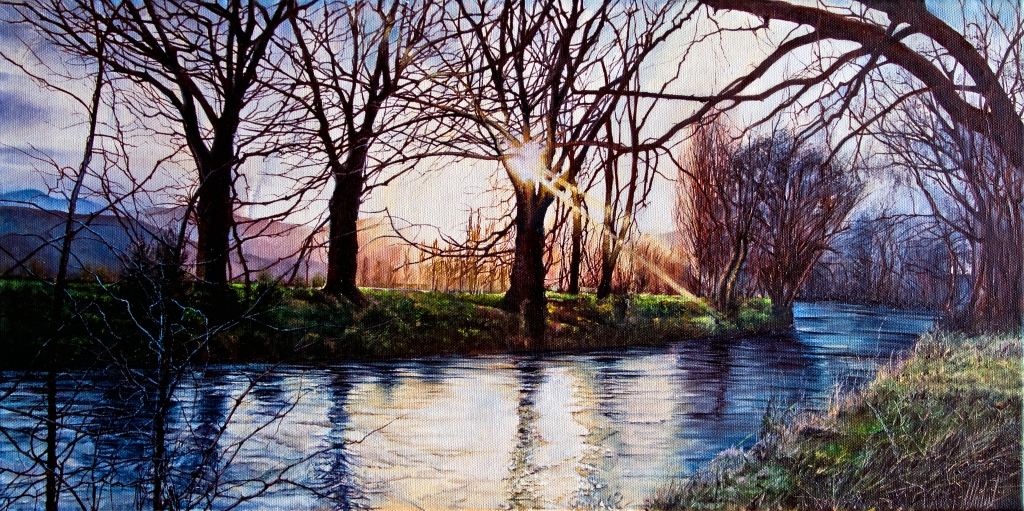 Tramonto sul Fiume