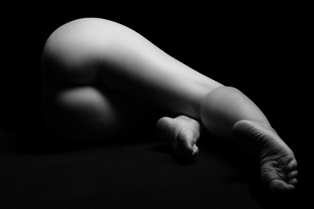 Quadro Nudo artistico di donna nuda bianco e nero