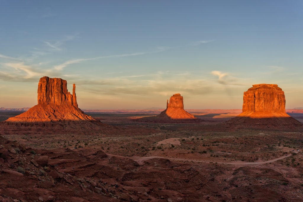 Sunset at Monument Valley