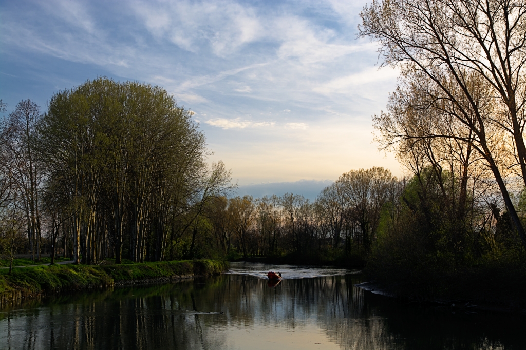 Il fiume al tramonto