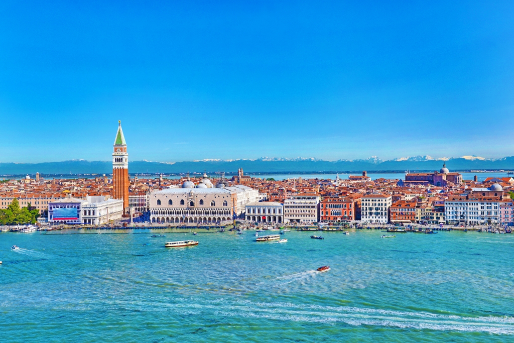 Panorama di Venezia visto dall'alto.