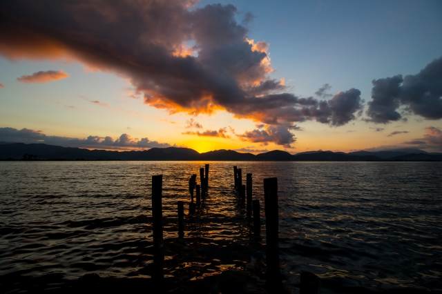 Alba sul pontile