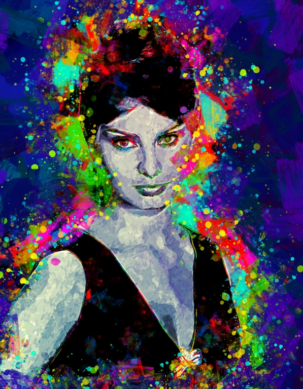 Sophia Loren Acrilici Por Art digitale