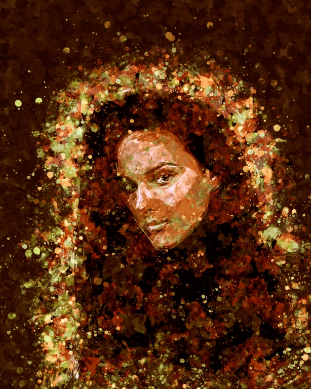 Ritratto di donna acrilici digitali