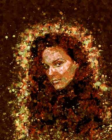 Ritratto di donna acrilici digitali