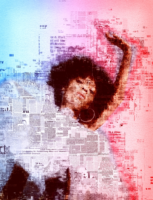 Modella Pop Art digitale
