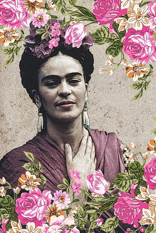 Frida Kahlo  Pop Art digitale astratto