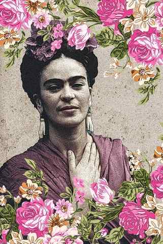Frida Kahlo  Pop Art digitale astratto
