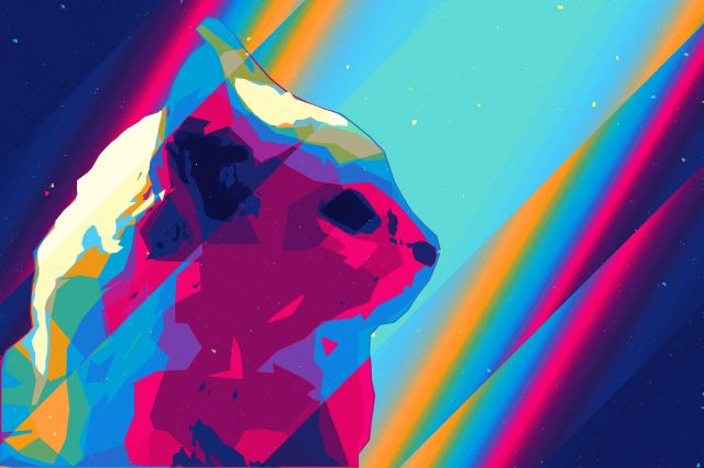 Gatto Pop Art Colorato