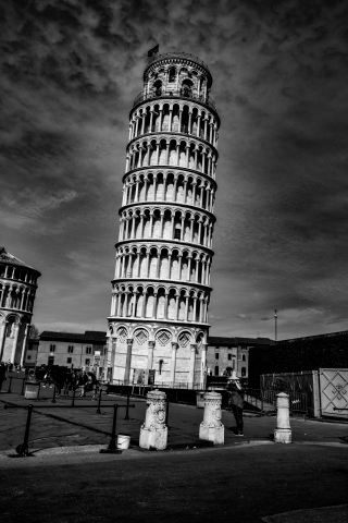 torre di pisa in Bianco e Nero