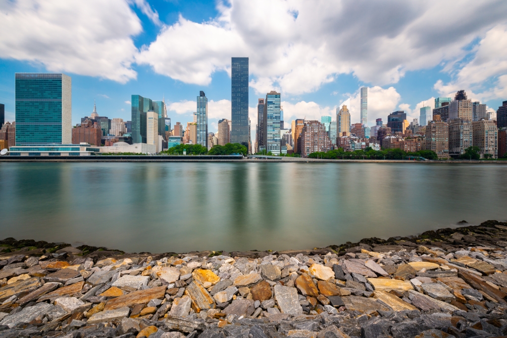 Manhattan vista da Roosevelt Island - New York