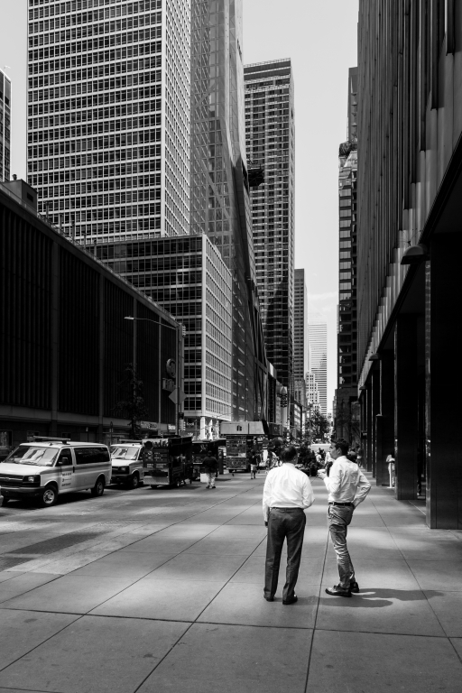 Vita nelle strade di Manhattan - New York - Bianco e nero