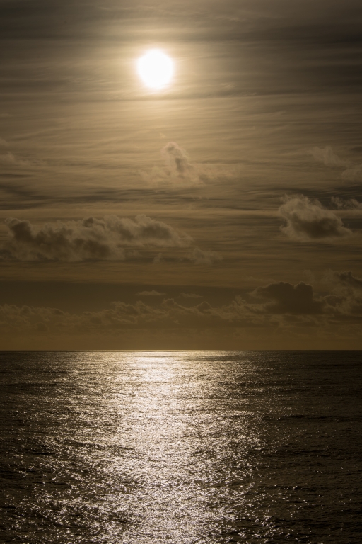 Panorama con tramonto