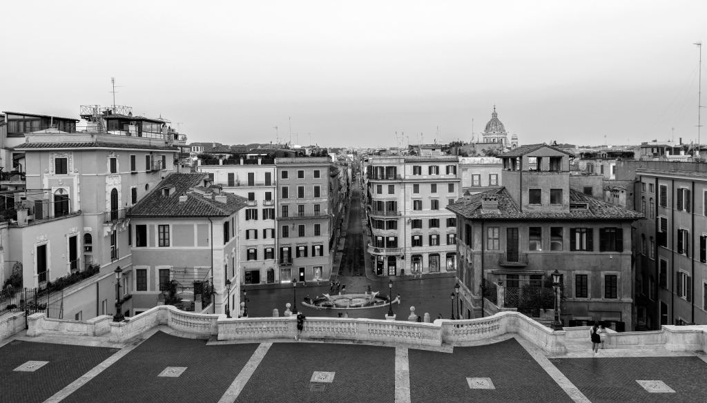 Roma, Piazza di Spagna da Trinità dei Monti