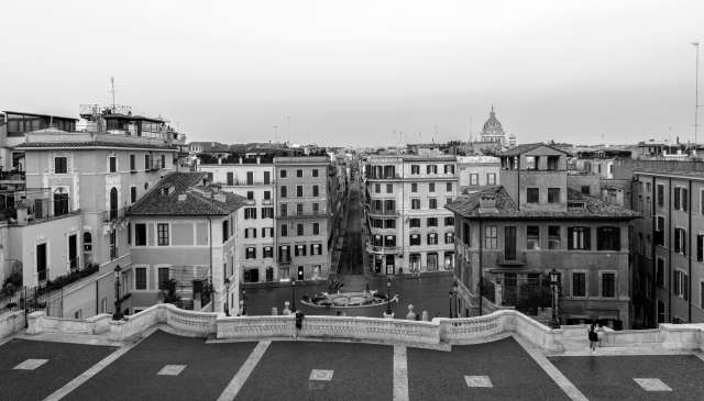 Roma, Piazza di Spagna da Trinità dei Monti