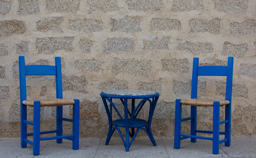 sedie azzurre