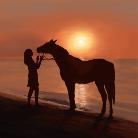 Girl and her horse