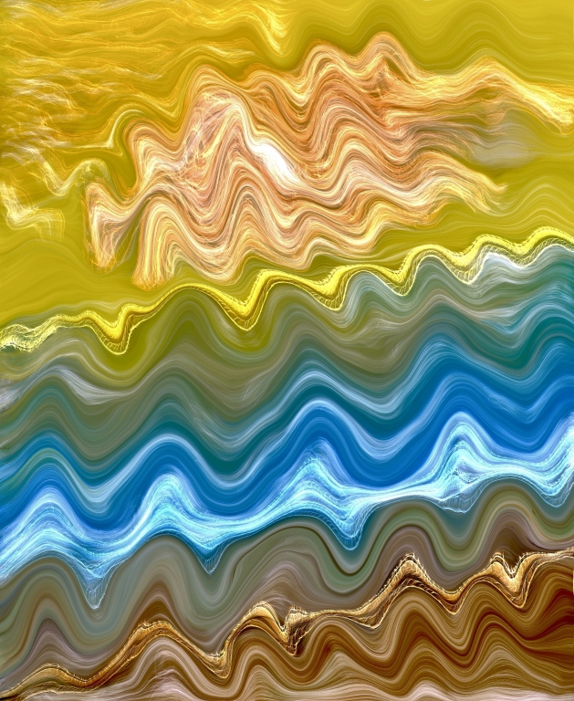Vibrazioni di Onde su paesaggio
