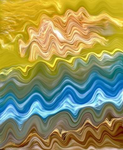 Vibrazioni di Onde su paesaggio