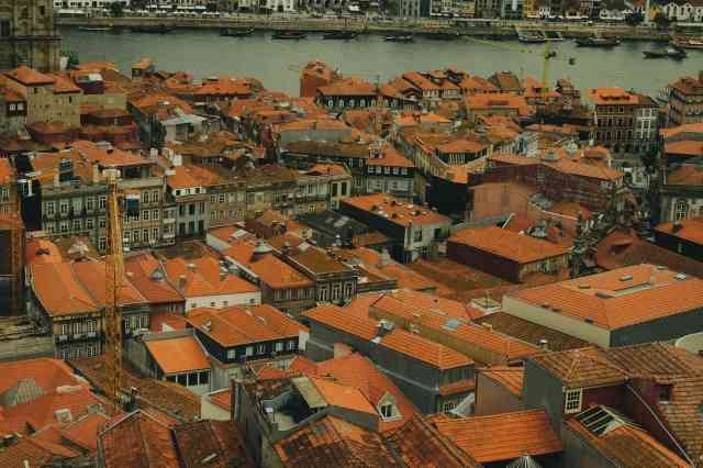 Porto vista sui tetti della Ribeira in Portogallo