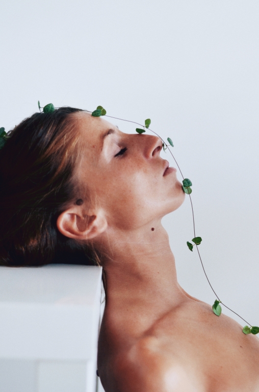 WOMAN LEAF