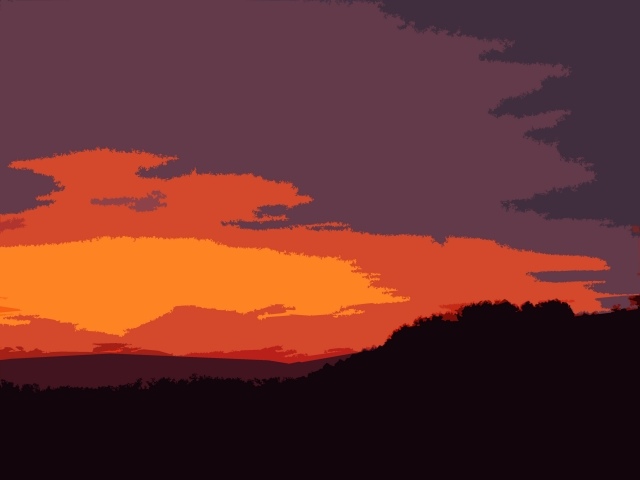 Tramonto in collina