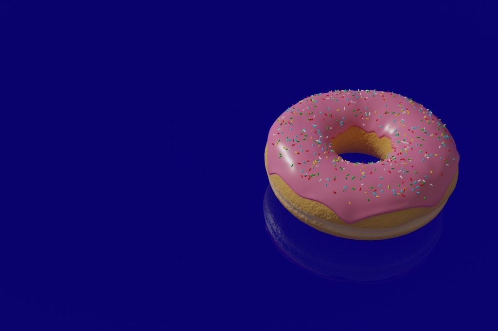 illustrazione 3d di una ciambella