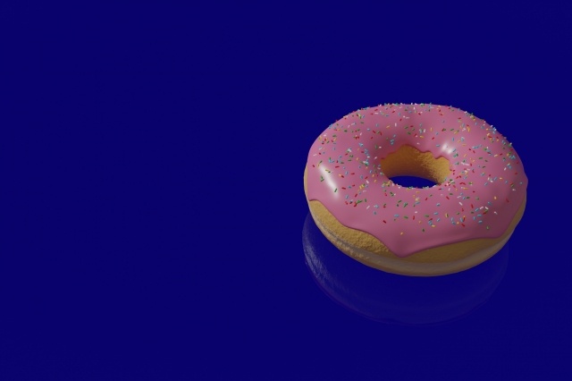 illustrazione 3d di una ciambella