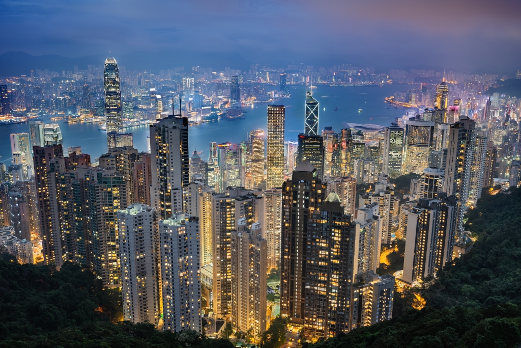 L'incredibile skyline di Hong Kong