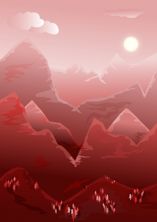 Red mountains
