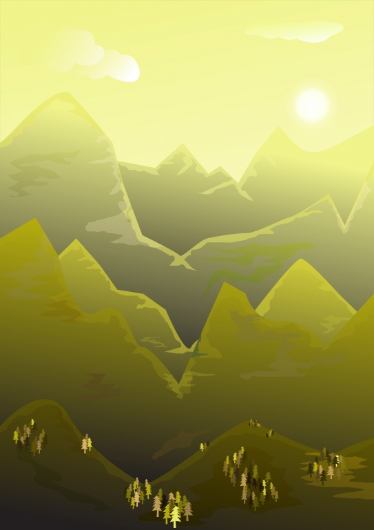Yellow mountains