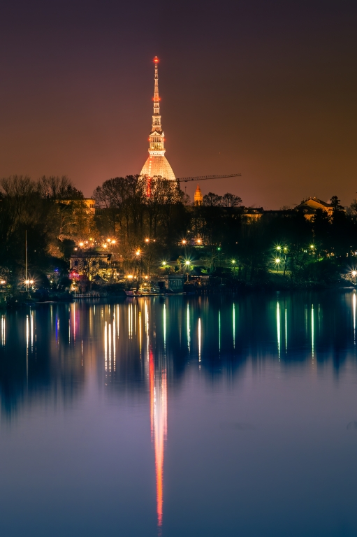 Panorama di Torino di notte