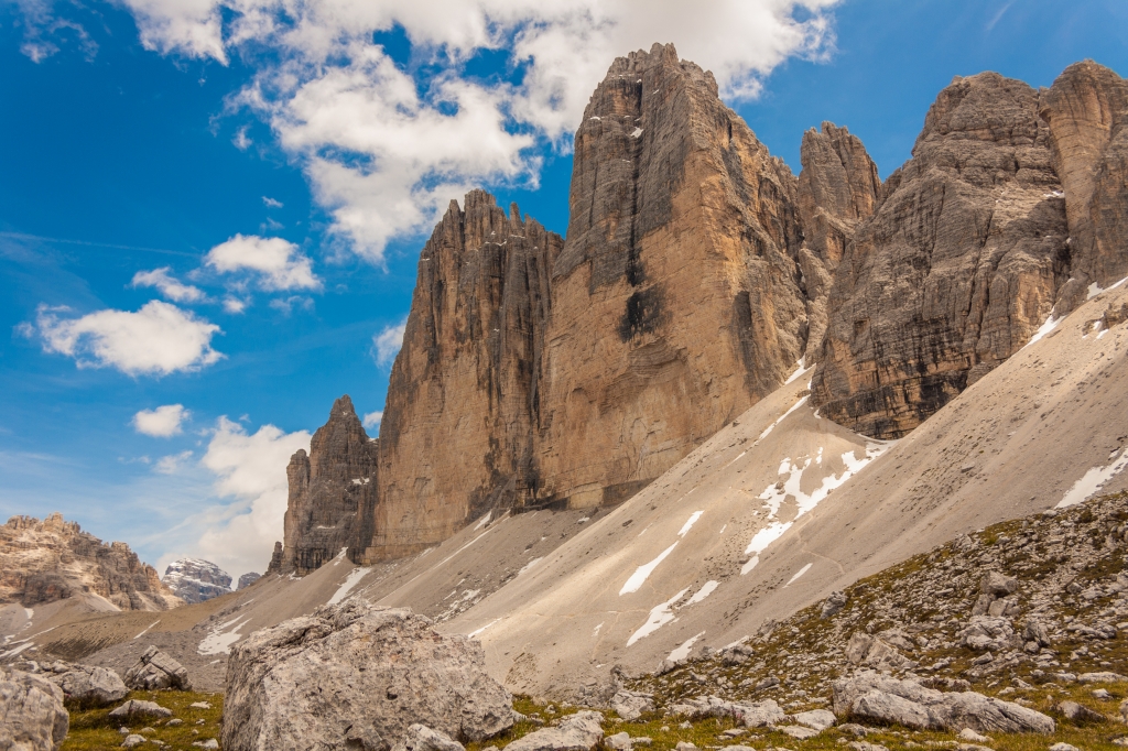 Le meravigliose Tre cime di Lavaredo, Belluno, Italia
