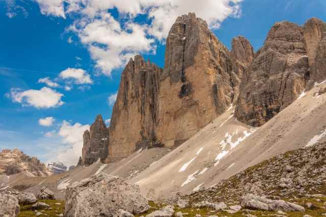 Le meravigliose Tre cime di Lavaredo, Belluno, Italia