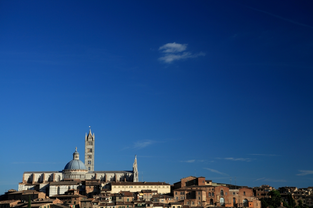 Lo skyline della città di Siena, Toscana, Italia