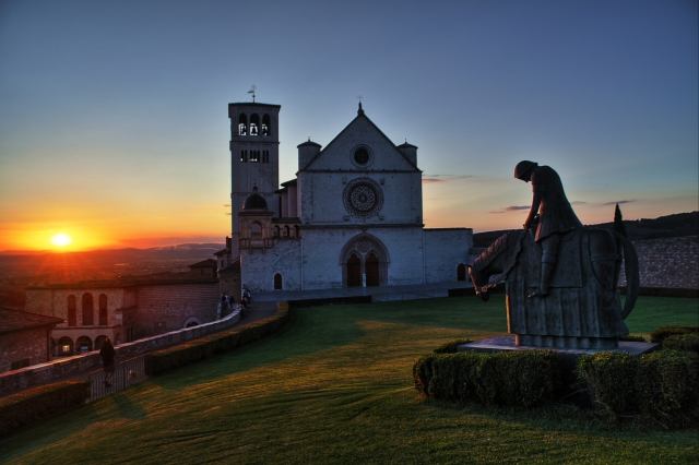 La Basilica superiore di San Francesco, Assisi, Italia