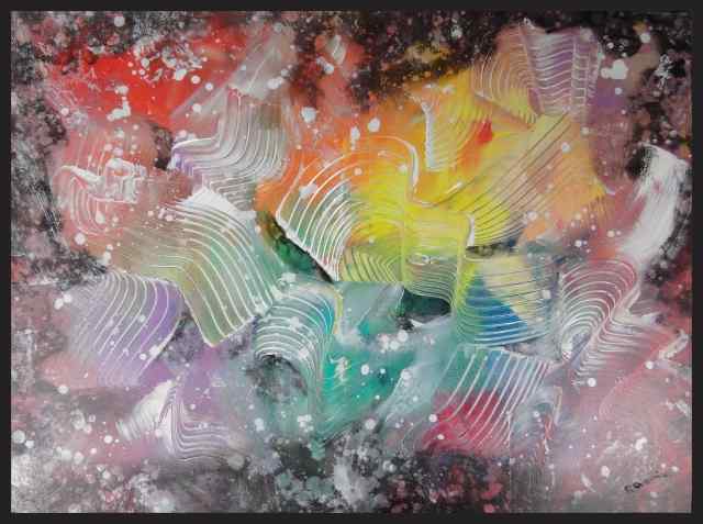 Pittura astratta contemporanea colorata moderna