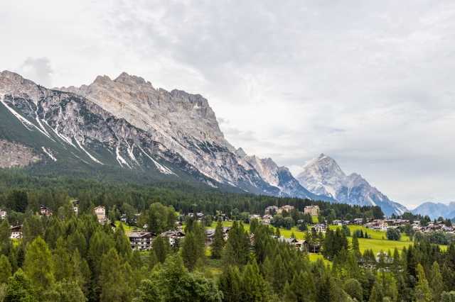 Le Dolomiti vicino Cortina d'Ampezzo
