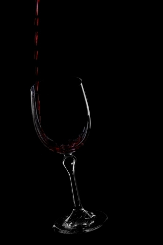 bicchiere e vino rosso