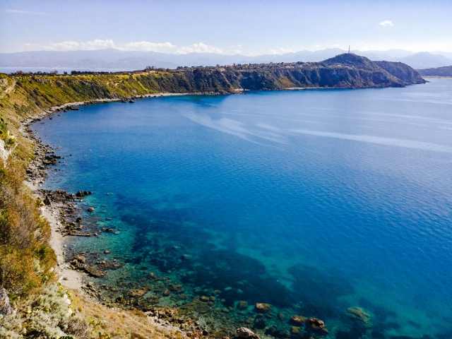 Riserva naturale capo Milazzo quadro paesaggio marino