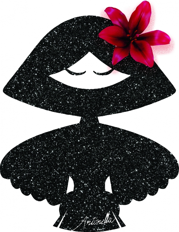 donnina sarda con fiore