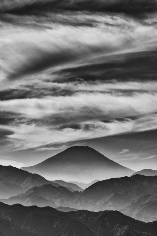 Monte Fuji in Bianco e Nero
