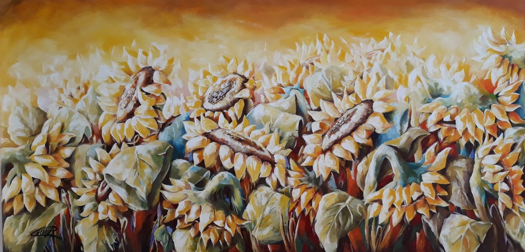 Girasoli grande dipinto  del m.tro pasquale COLLE