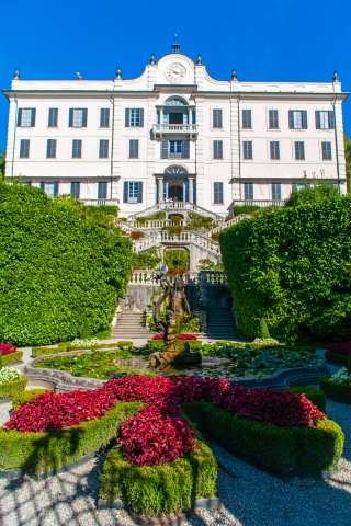 La meravigliosa villa Carlotta, Tremezzo, Lago di Como, Italia
