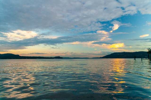 Fantastico tramonto sul Lago Maggiore, Stresa, Italia