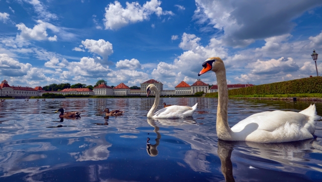 Il castello delle ninfe schloss Nymphenburg. Monaco di Baviera