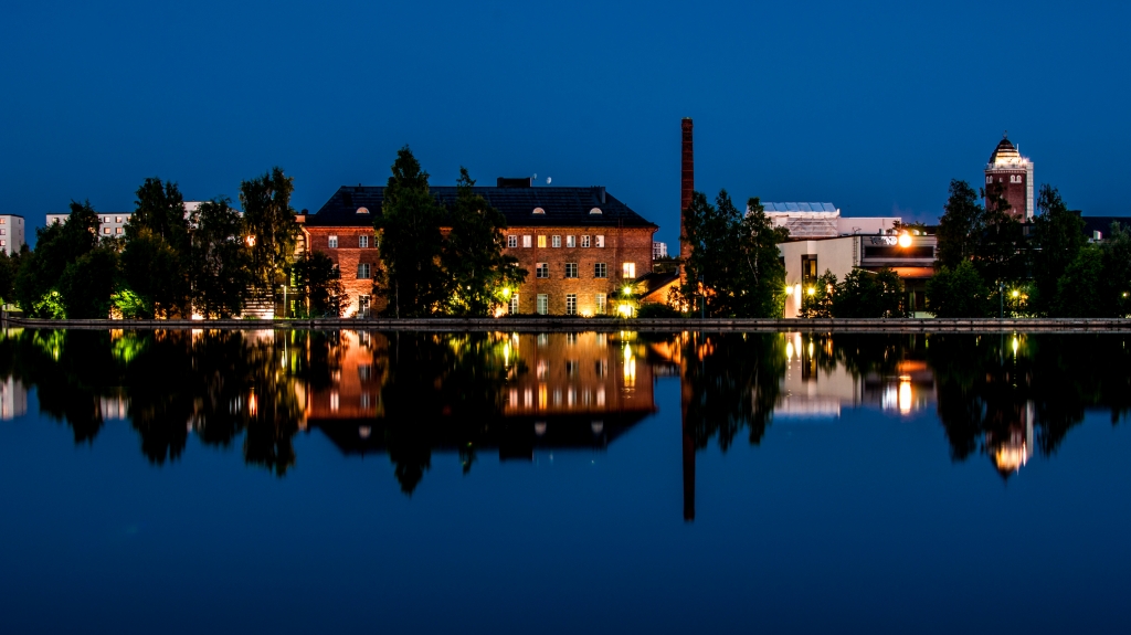 Old Red Brick Factory Reflected