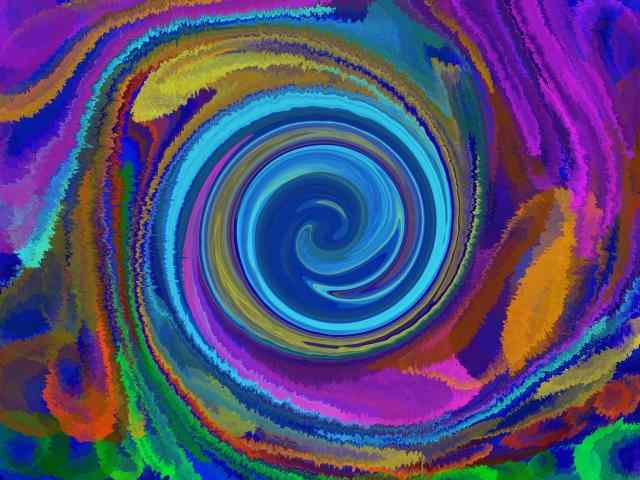 Spirale di colori fluidi